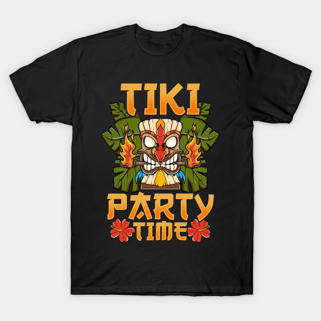 Adorable & Cute Tiki Party Time Island Luau T-Shirt by theperfectpresents